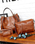 Elegant Leather Bag with Contemporary Flair