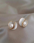 Antoinette Luxe White Opal Earrings
