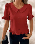 Elegant Short Sleeve Blouse