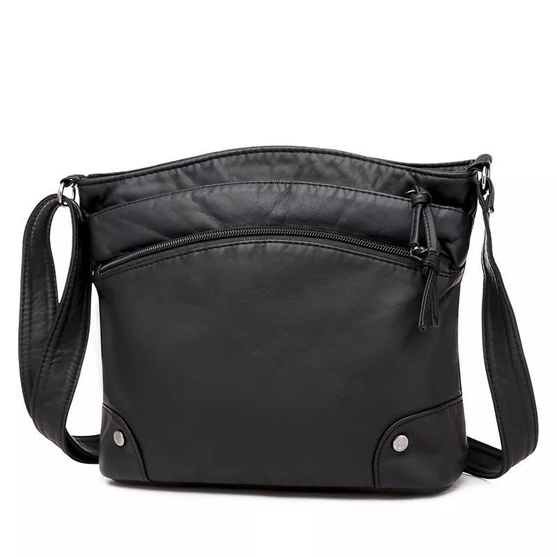 Stylish Leather Shoulder Bag with Modern Design