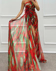 Chic Vibrant Patterned Maxi Dress