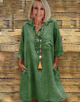 Sleeve Blouse Collar Dress