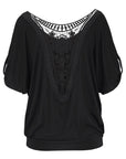 Loose Fit Hollow Floral Summer Shirt