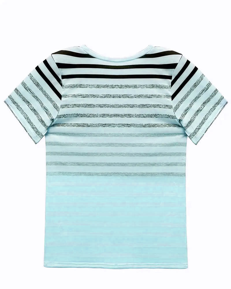 Striped Round Neck T-Shirt