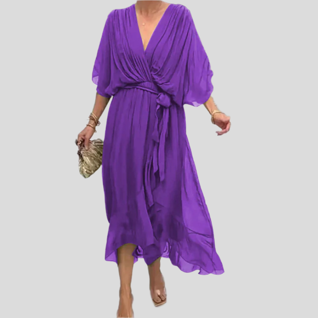 Gentle Tiered Ruffle Midi Dress