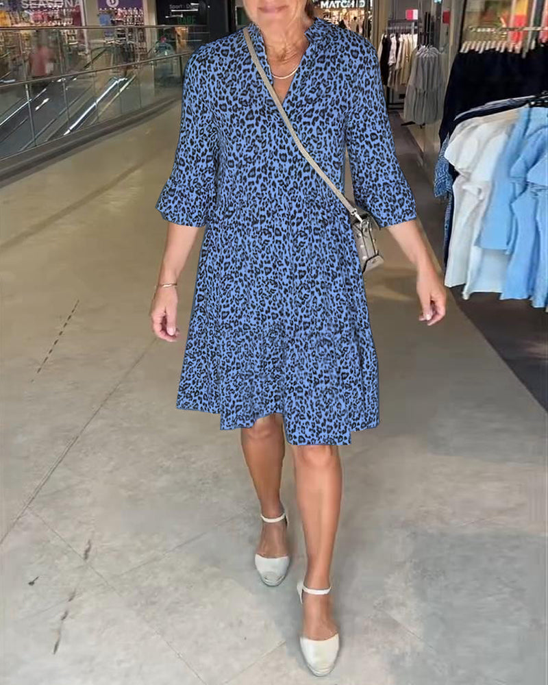 Modern Loud Print Casual Dress