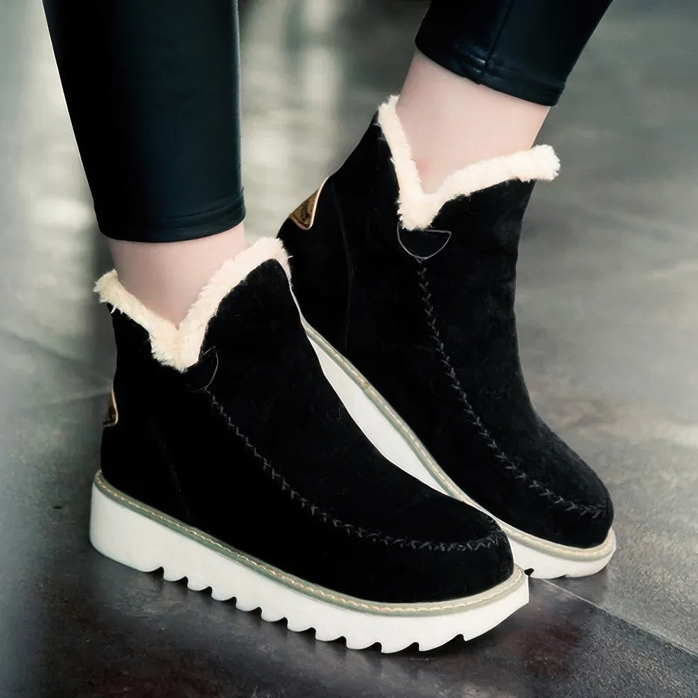 Women's Cashmere Suede Snow Ankle Boots