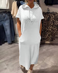 Relaxed Fit Pullover Hoodie Dress