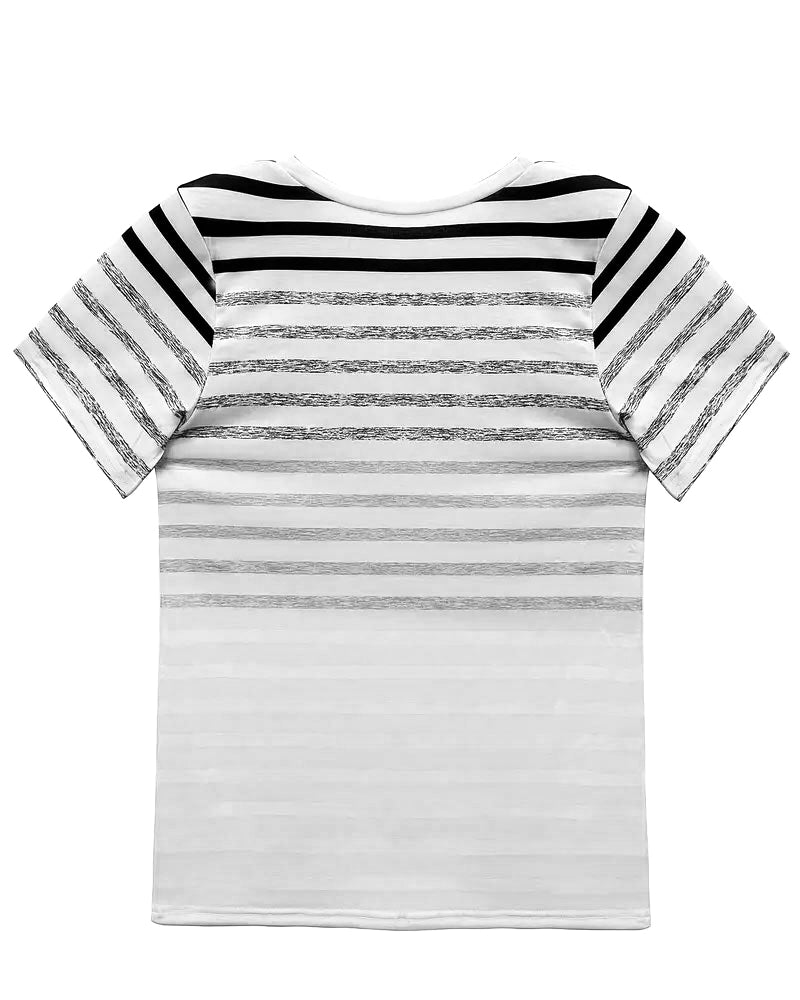 Striped Round Neck T-Shirt