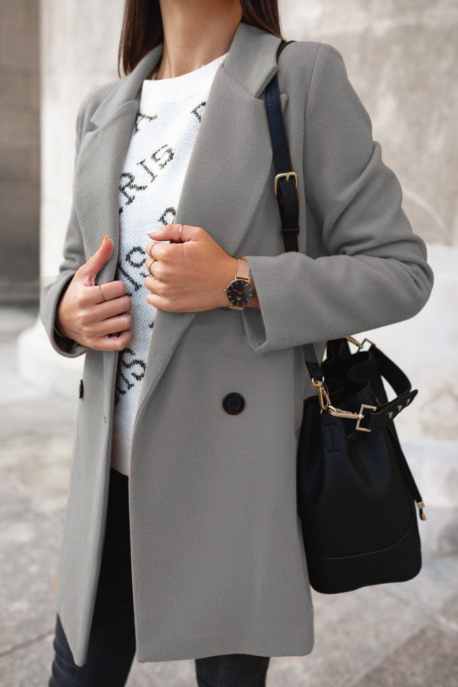 Women's Stylish Wool Blend Coat