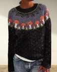 Button Mushroom Jumper – Drapey Fit Perfect for Weekend Comfort and Laid-Back Chic Looks