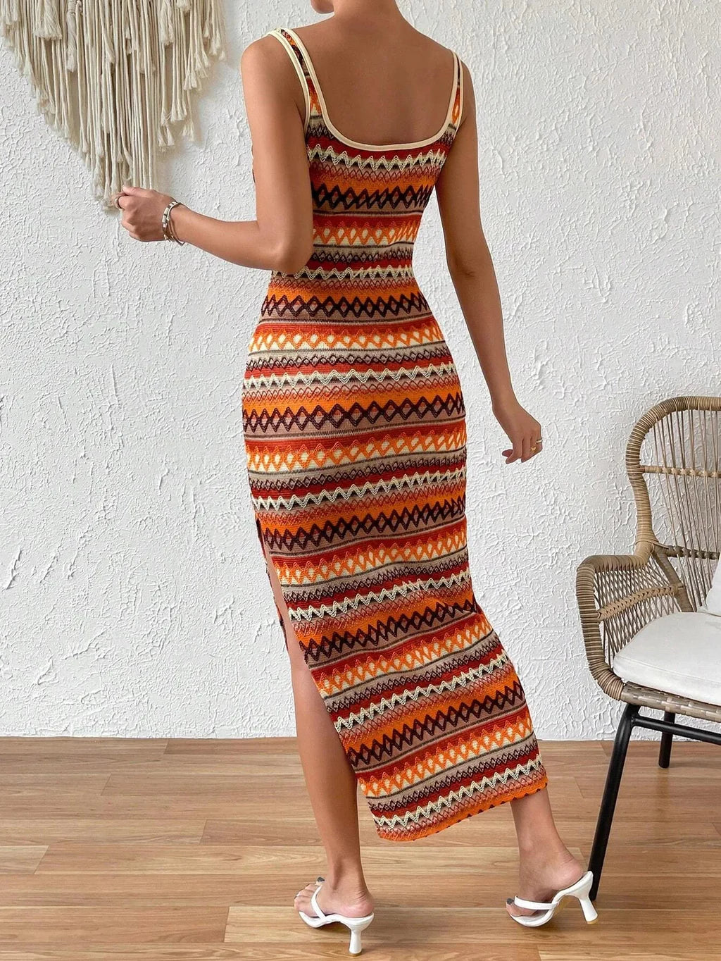Sleek Ribbed Bodycon Knit Dress