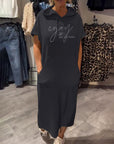 Relaxed Fit Pullover Hoodie Dress