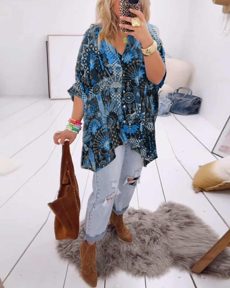 Loose Fashion Printed Top
