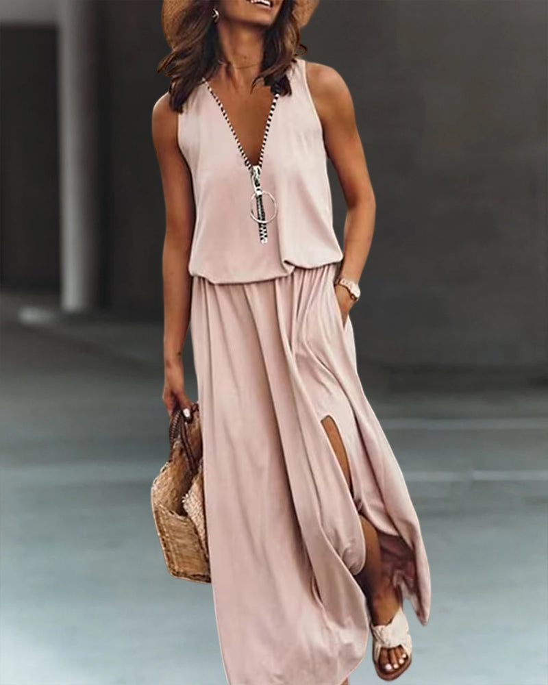 Simple Comfort-Focused Long Dress