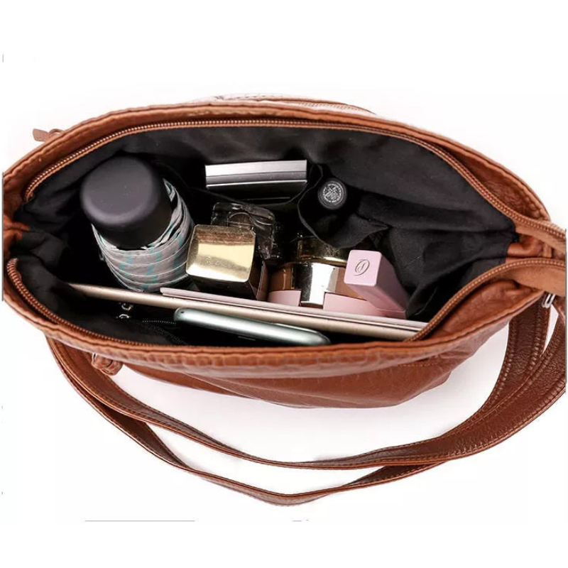 Stylish Leather Shoulder Bag with Modern Design