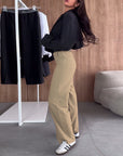 Straight-Leg Casual Pants