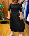 Round Neck 2/3 Sleeve Dress