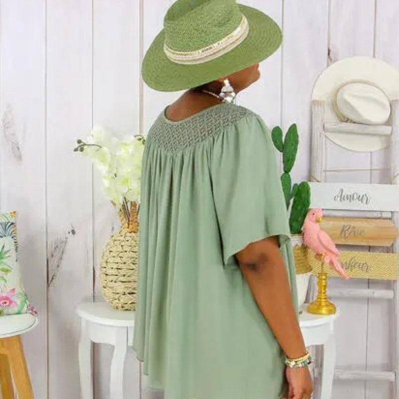 Summer Cloth With Short Sleeve Dress