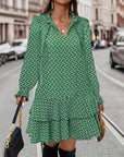 Print Long Sleeve Dress