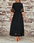 Elegant Dress Mid-Sleeve Casual Crew Neck