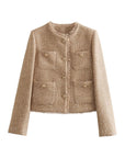 Stylish Tweed Cropped Jacket