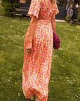 V-Neck Maxi Gown with Effortless Charm