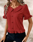 Elegant Short Sleeve Blouse