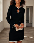 Stylish Long Sleeve Straight Dress