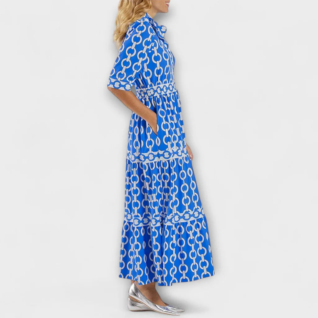 Midi Dress with Chain Pattern