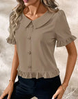 Elegant Short Sleeve Blouse