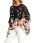 Three-Quarter Sleeve Loose Top