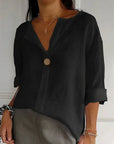 Modern Fit Casual V Neck Blouse