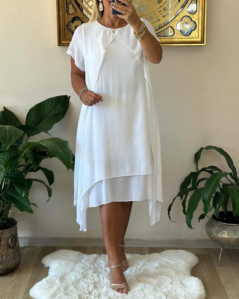 Double Layer Short Sleeve Dress