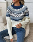 Classic sweater with Icelandic pattern