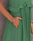 Soft Ruffle Casual Dress – Lightweight, Flowy Summer Style Perfect for Travel & Everyday Elegance