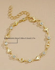 Chic Love Bracelet with Graceful Heart Accent