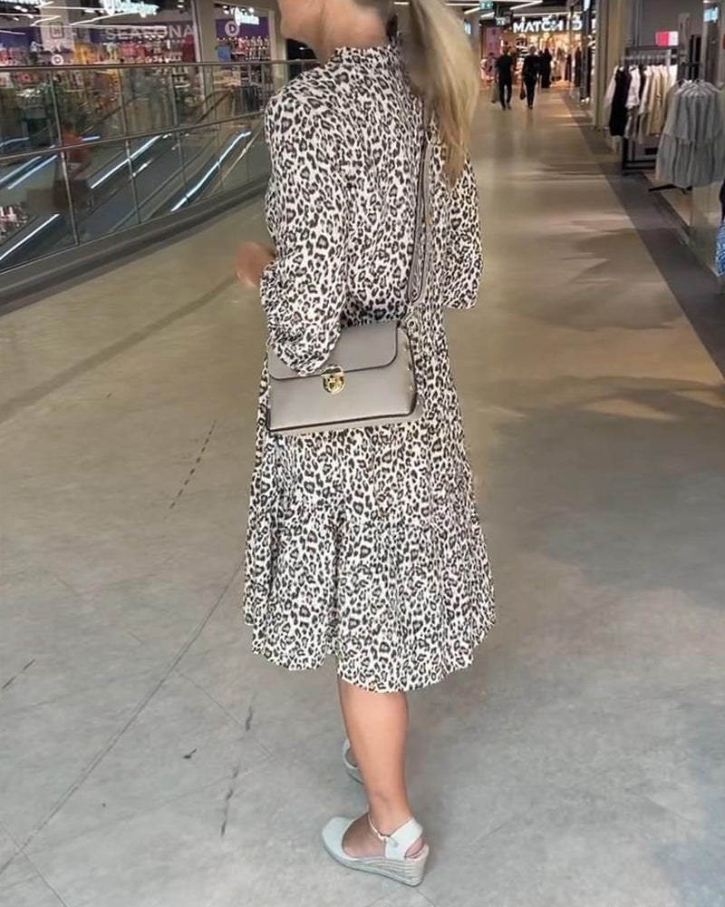 Modern Loud Print Casual Dress