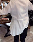 Irregular Lapel Solid Color Shirt