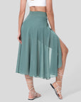 Flowy Pleated A-Line Midi Skirt