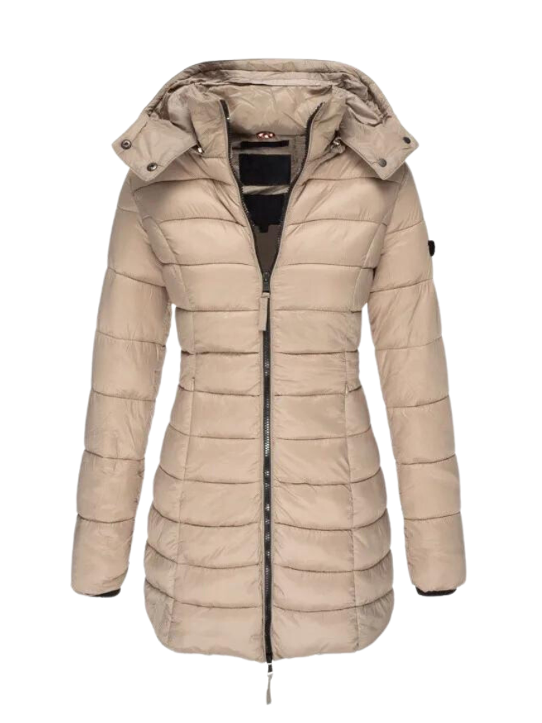 Warm Quilted Long Down Coat
