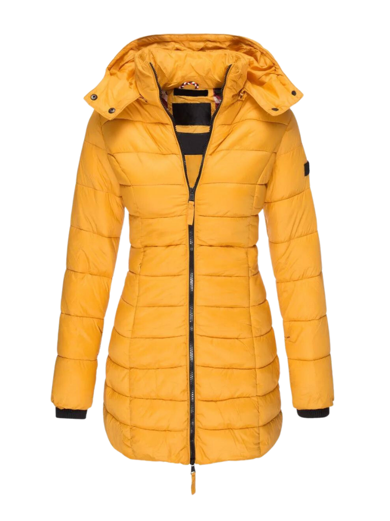 Warm Quilted Long Down Coat