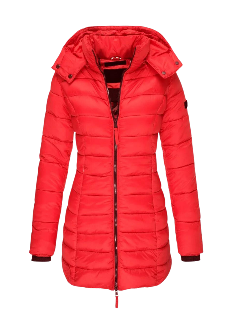 Warm Quilted Long Down Coat
