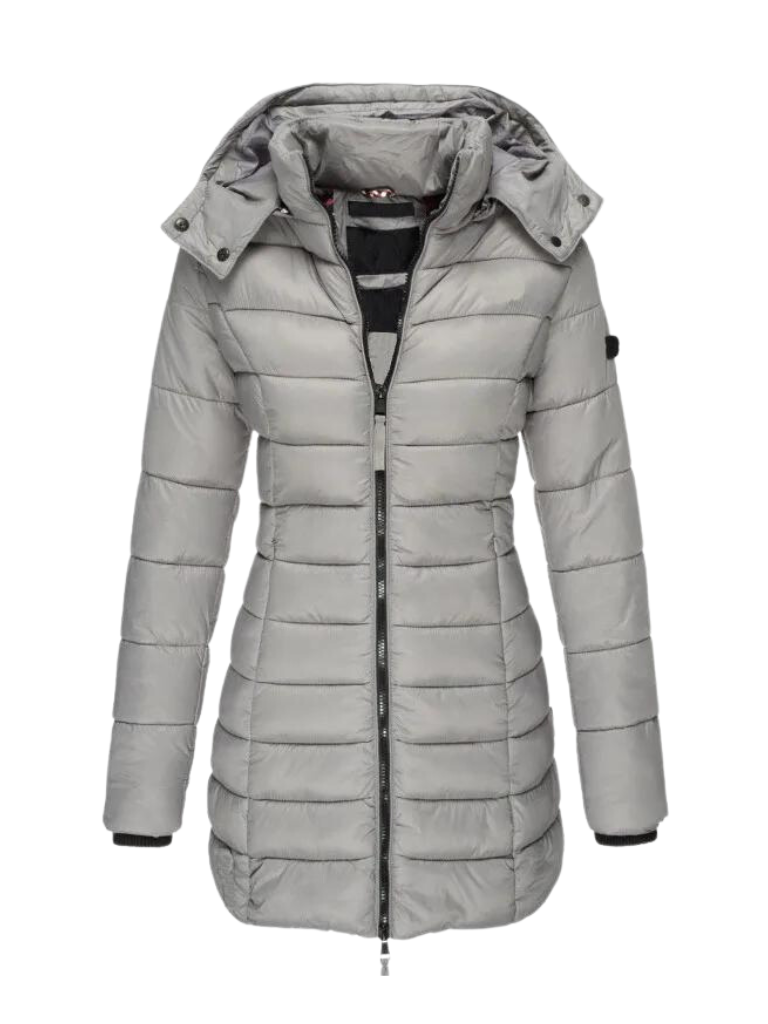Warm Quilted Long Down Coat