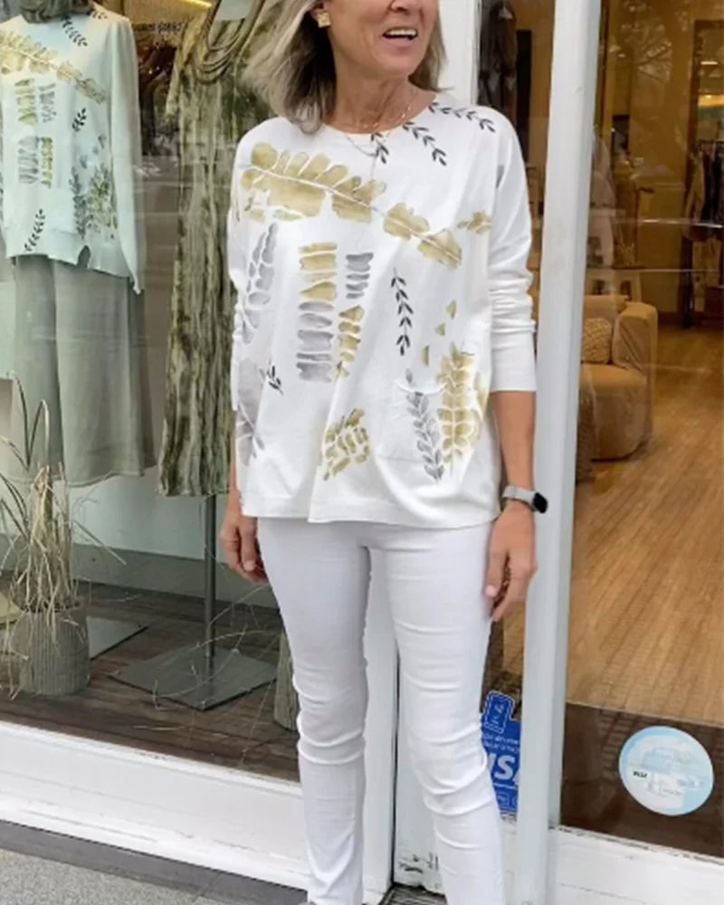 Round Neck Long Sleeve Top