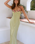 Embroidered Stitching Solid Color Satin Dress