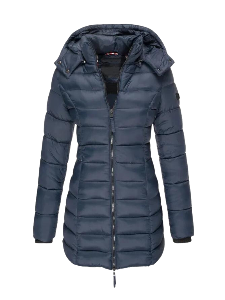 Warm Quilted Long Down Coat