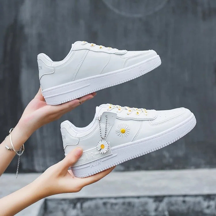 Birdie - Korean Lace-up Flat Sneakers
