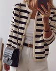 Timeless Striped Sweater Cardigan
