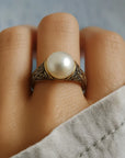 Vintage Pearl & Diamond Ring